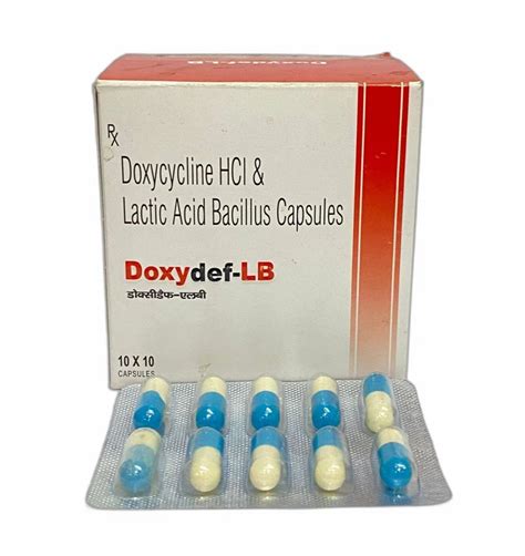 Doxydef Lb Doxycycline Hcl And Lactic Acid Bacillus 400mg Capsules