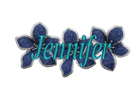 Jennifer Blue Jennifer Name Initials Png Names Jewels Friends