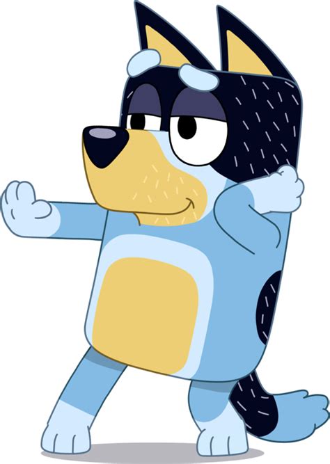 A Cartoon Dog Wearing A Blue And Yellow Outfit With His Arms Out To The