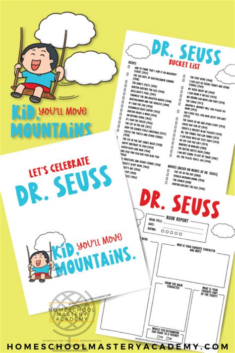 Celebrate With Dr Seuss Bucket List And Book Report Pack
