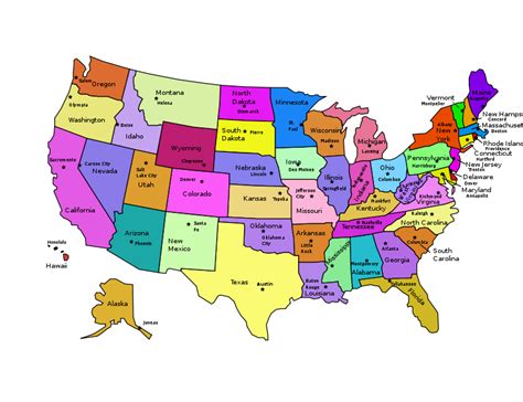 Get background information, great pictures, general and topographic. Free Clipart: United States Map With Capitals, and State ...