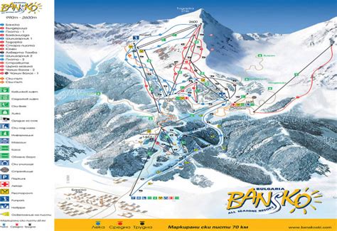 Pistenplan Skigebiet Bansko Liftplan Pisten Und Lifte Skiinfo