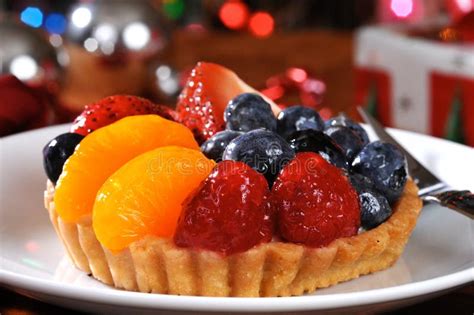 Fruit Tart At Christmas Stock Image Image Of Sour Sweet 21472881