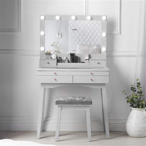 Buy Carme Taylor Dressing Table With Large Hollywood Mirror Led Lights