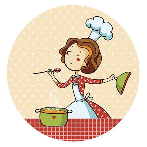 Woman Cooking Clip Art, Vector Images & Illustrations - iStock