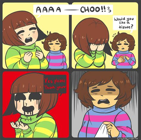 OH Gross Chara Youre Supposed To Sneeze Into Your Elbow Not Your