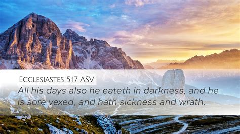 Ecclesiastes ASV Desktop Wallpaper All His Days Also He Eateth In Darkness And He
