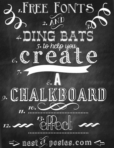 Free Fonts To Create A Chalkboard Look Chalkboard Fonts Lettering