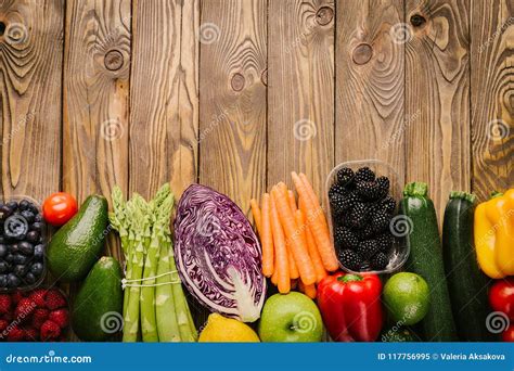 Different Tasty Vegetables On Wooden Background Stock Image Image Of
