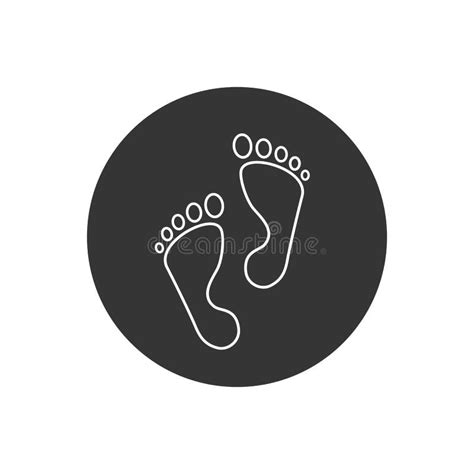 Foot Step Icon Vector Illustration In Flat Style Stock Vector
