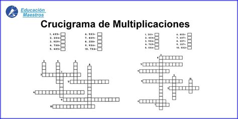 Crucigrama De Multiplicaciones