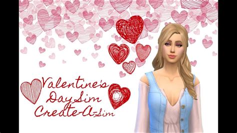 The Sims 4 Create A Sim Valentines Day Sim Youtube