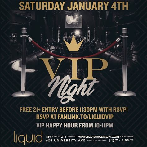 Vip Night At Liquid Madison On January 4th 2019