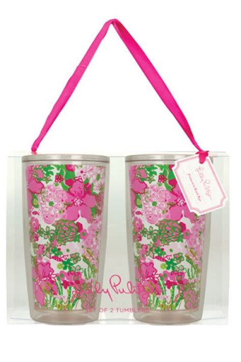 Lilly Pulitzer Insulated Tumbler Set Beach Rose