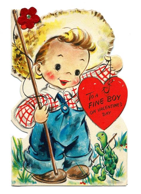 Vintage Valentine Card To A Fine Boy On Valentines Day Flickr