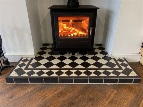 Harlequin Tiled Hearth Yorkshire Stoves And Fireplaces