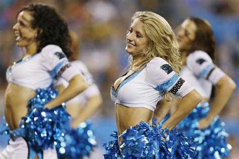 Carolina Panthers Cheerleaders Perform During The First Half Of An Nfl