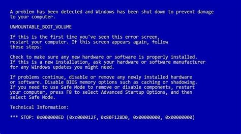 Methods To Fix Blue Screen 0x0000000ed Error