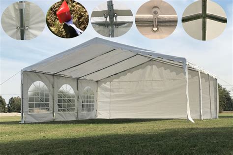 This outdoor waterproof gazebo canopy tent is made well and easy to set up. 20 x 16 Budget PVC Party Tent Canopy Gazebo