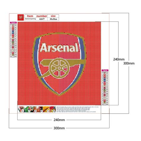 Arsenal Football Club Logo Full Round Diamond Painting 30x40cm 3030cm