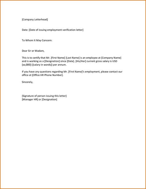 Save yourself some time and look at. Employment Verification Letter to whom It May Concern ...