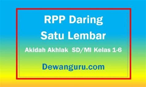 Download gratis silabus mata pelajaran aqidah akhlak kelas v (lima) madrasah ibtidaiyah (mi) kurikulum 2013 edisi revisi (kurikulum nasional). Rpp Daring Kelas 1 Mi Aqidah Akhlak - Unduh File Guru