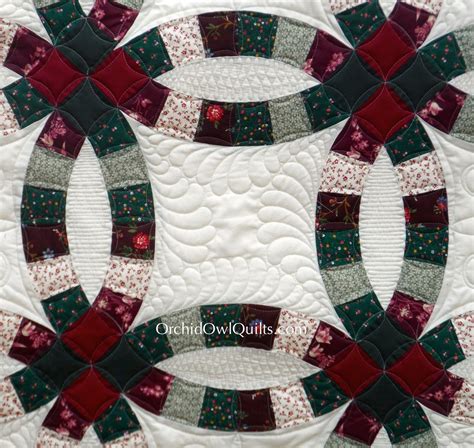 Here are some inspiring quilts and free patterns! Double Wedding Ring Quilt - Orchid Owl Quilts