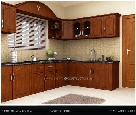 Evens Construction Pvt Ltd Simple Kerala Kitchen Interior