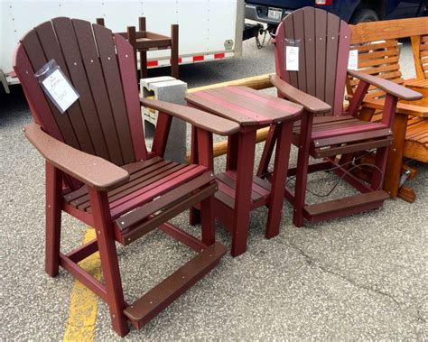 Poly Adirondack Counter Height Table And Chair Set Amish Traditions Wv