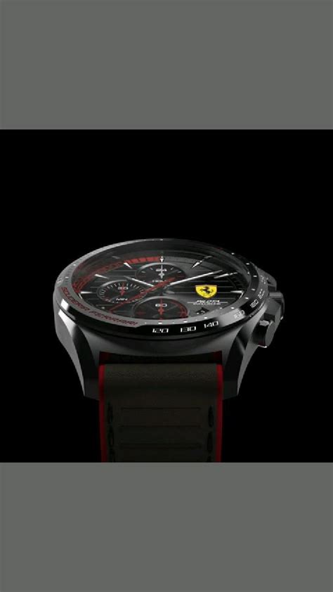 Scuderia Ferrari Mens Pilota Stainless Steel Quartz Watch Leather