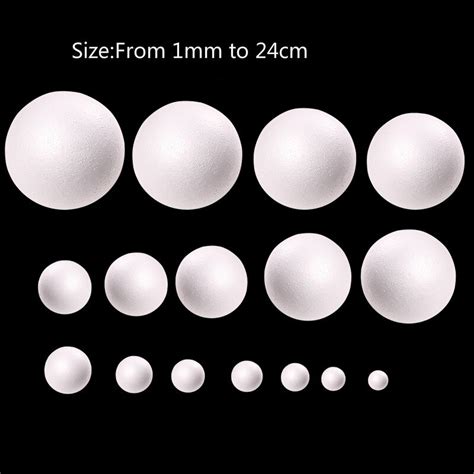 100pcs Styrofoam Miniature Filling White Modelling Foam Balls Diy Kids