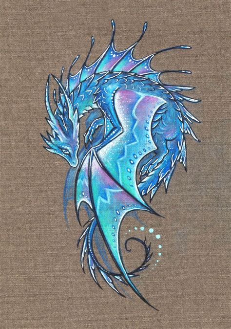 Lunar Water Dragon Art Print By Alviaalcedo X Small Cool Dragon
