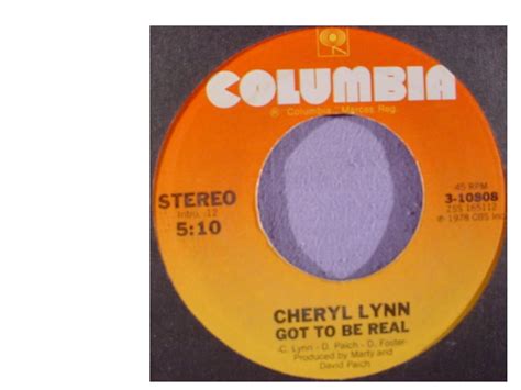Cheryl Lynn Got To Be Real Download - CHERYL LYNN - got to be real / come in from the rain 45 rpm single