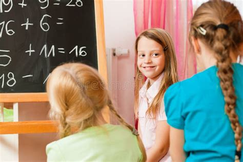 Children Playing School Stock Photo Image Of Lessons 18543778