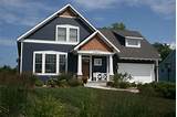 Navy Blue Siding House Images