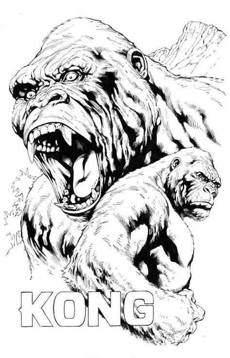 Dibujos de King Kong para Colorear imágenes para imprimir gratis