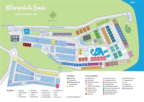 Park Map Nrma Merimbula Beach Holiday Resort