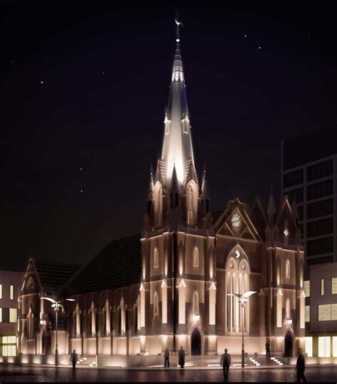 Wesley Church Lighting Cathedral Architecture Light Architecture