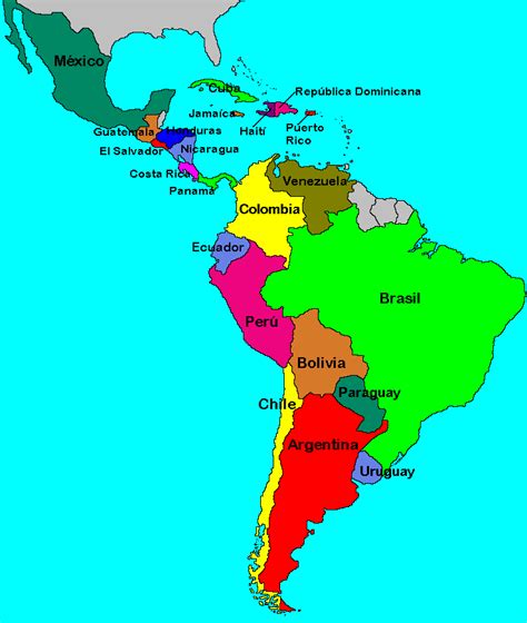Mapa De Latinoamerica Con Nombres Ouiluv