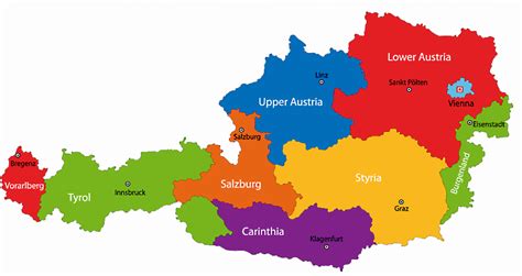 Mapa De Austria Datos Interesantes E Información Sobre El País