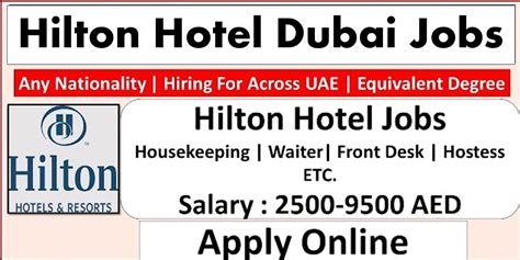 Hilton Careers Dubai 100 Latest Hotel Jobs 2022 Hiring