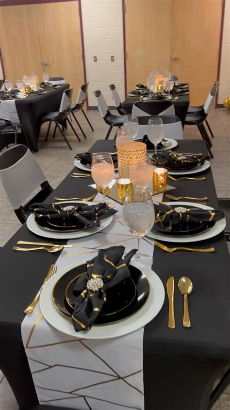 Black Gold And White Birthday Decor Black And Gold Party