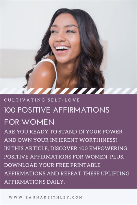 100 Positive Affirmations For Women