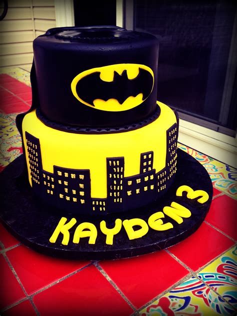 Batman Cake Loved It For Kayden Pinterest Kid Batman Cakes And
