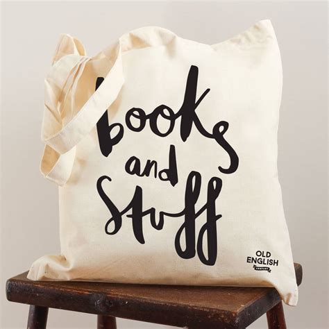 Books And Stuff Tote Bag By Old English Company