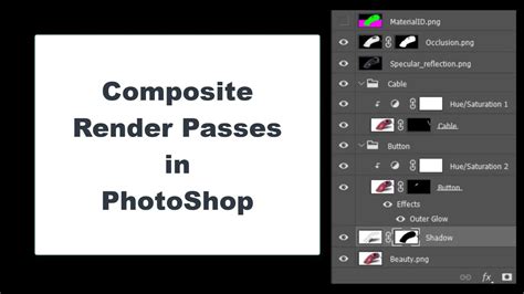 Composite Render Passes In Photoshop Youtube