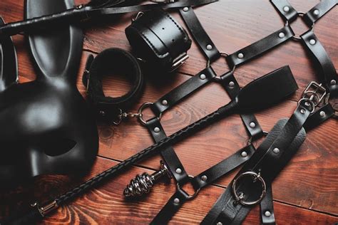 Premium Photo Set Of Sex Toys For Hard Bdsm Sex With Domination And