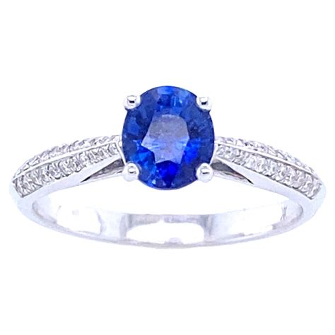 Sapphire And Diamond Engagement Ring At 1stdibs