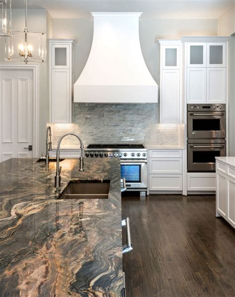 Blue Fusion Quartzite Kitchen Island Aria Stone Gallery Luxury House Interior Design Home