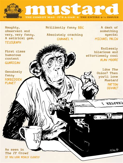 Monkey At A Typewriter Mustard Comedy Magazine